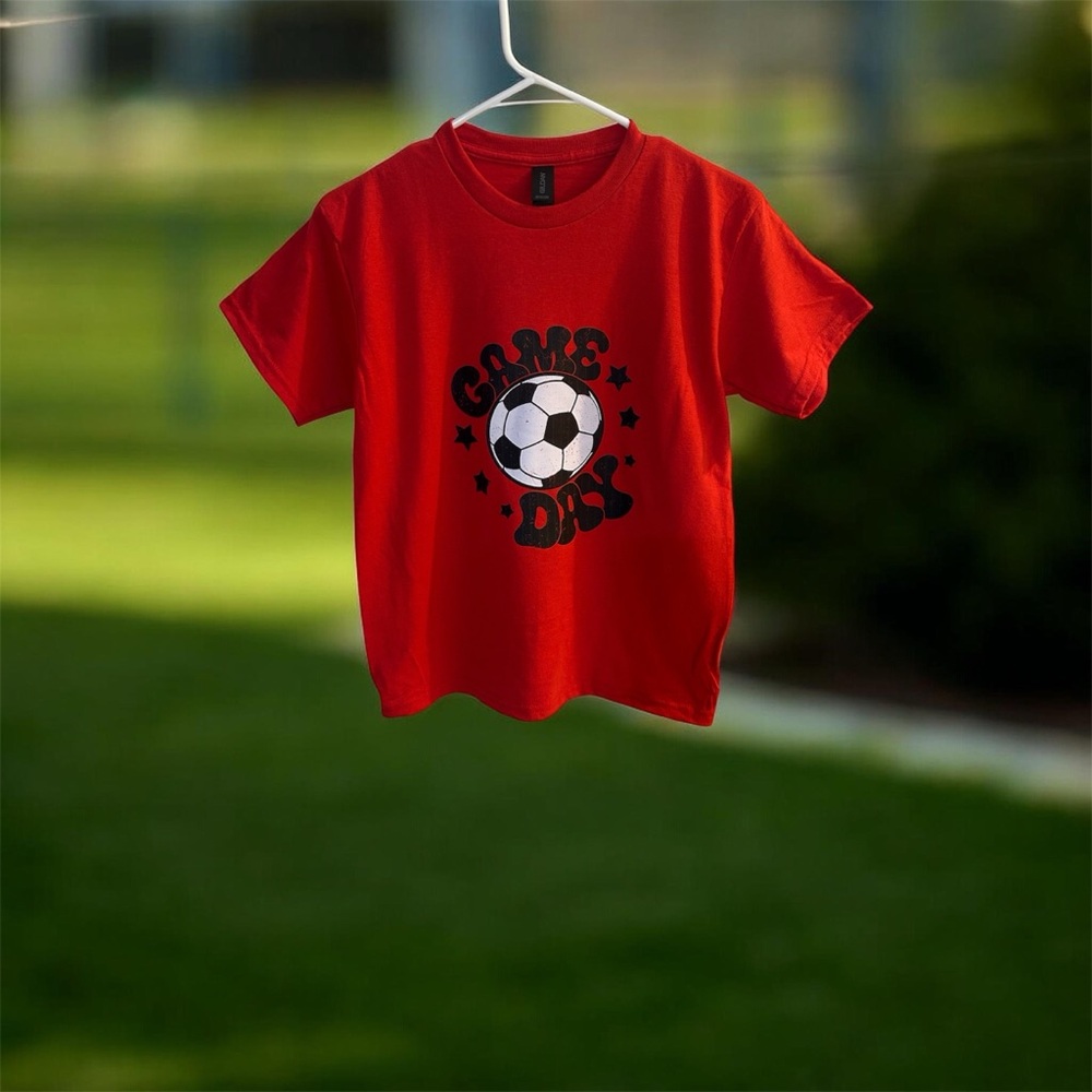 Gildan Red 'Game Day' Soccer Graphic Youth Tee